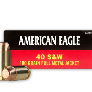 40 S&W - 180 gr FMJ - Federal American Eagle - 1000 Rounds