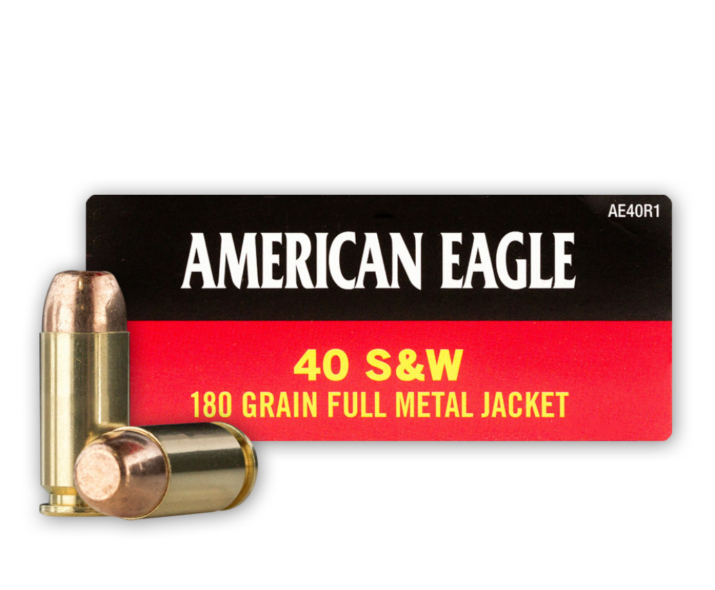40 S&W - 180 gr FMJ - Federal American Eagle - 1000 Rounds