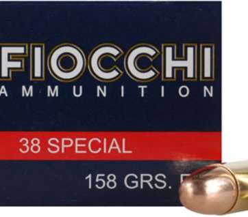 50 Rounds of .38 Spl Ammo by Fiocchi - 158gr FMJ