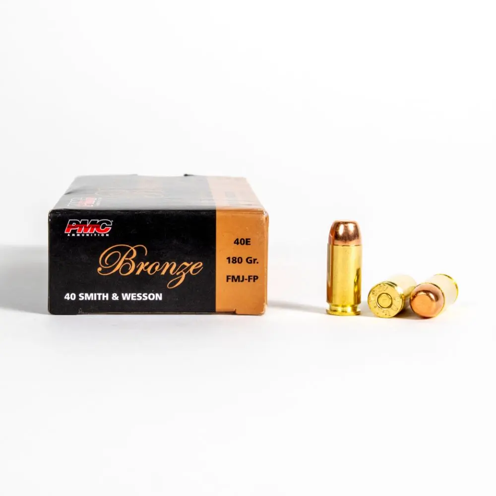 1000 Rounds of .40 S&W Ammo by PMC - 180gr FMJFN