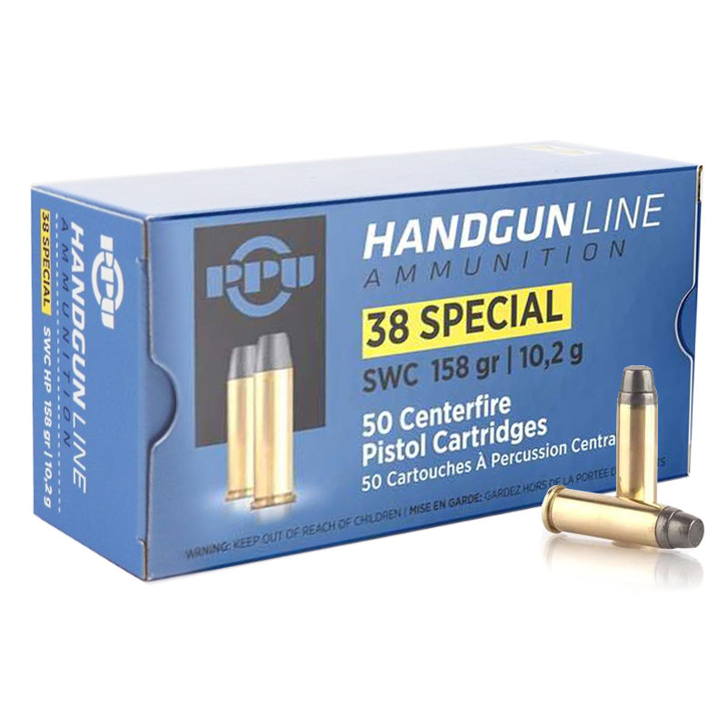 500 Rounds of .38 Special Ammo by Prvi Partizan - 158gr Semi-Wadcutter