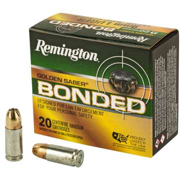 20 Rounds of .40 S&W Ammo by Remington Golden Saber Bonded - 165gr BJHP