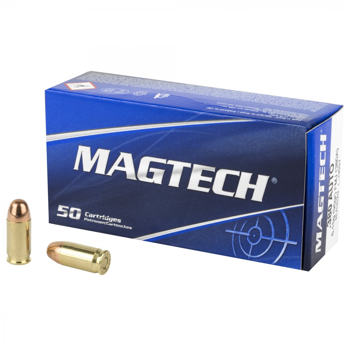 50 Rounds of .380 ACP Ammo by Magtech - 95gr FMJ