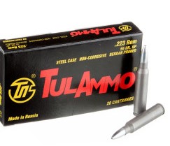 20 Rounds of .223 Ammo by Tula - 55gr HP