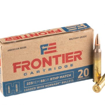 500 Rounds of .223 Ammo by Hornady Frontier - 68gr BTHP Match