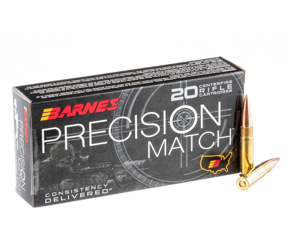 20 Rounds of .300 AAC Blackout Ammo by Barnes Precision Match - 125gr OTM BT